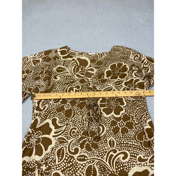 Roxy Womens Size M Boho V-Neck Flowy Sleeves Top Floral Swirl y2k - Picture 5 of 12